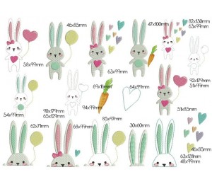 Stickserie - Hopping Bunnies